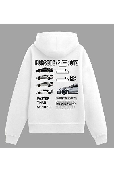 Edizen سترة بورش 911 GT3 RS بريميوم بغطاء للرأس للجنسين مقاس كبير 100% قطن أب...