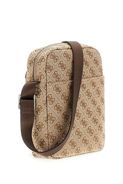 Guess حقيبة كتف رجالية باللون البيج/البني من MILANO XBODY W FRONT POCKET HMMISTP5163-BBO
