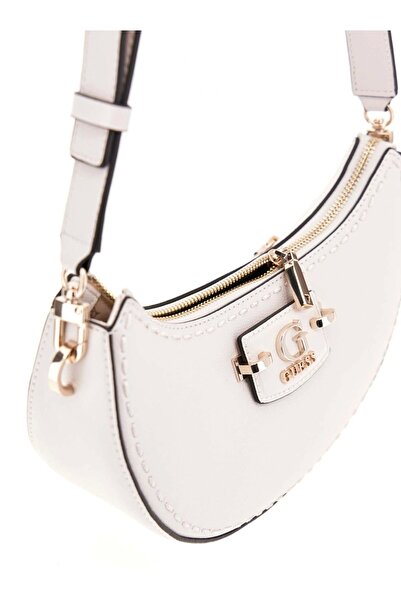 Guess Nastra Top Zip Shoulder Bag Women's White Shoulder Bag Hwbg9637170-Off