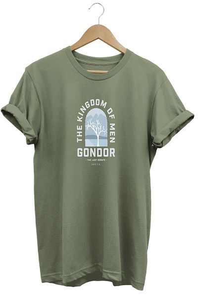 remonz Lotr Lord of the Rings Gondor με εμπριμέ κοντομάνικο βαμβακερό μπλουζάκι με λαιμόκοψη