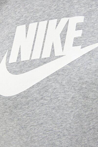 Nike Sportswear Futura Essential Fleece Crop Hoodie Hooded Gray Women's Short Sweatshirt