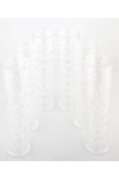 ALSAIF Luxury Acrylic Water Glasses Set By Al Saif, 6 Pieces, Transparent