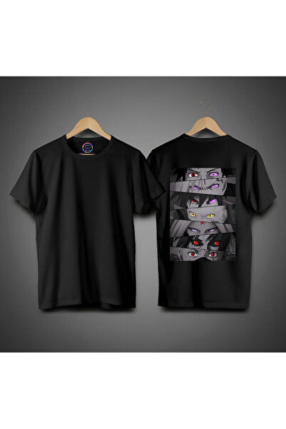 BBS CLOTHES تي شيرت ناروتو للجنسين مطبوع على الظهر مصنوع من القطن بنسبة 100%