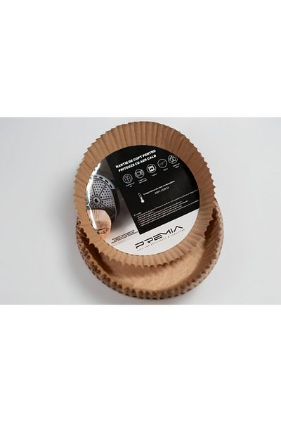 Premia Set of 50 baking papers for AirFryer Premia, Round, diameter 20 cm, Brown