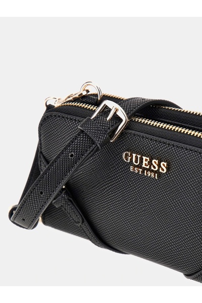 Guess Bramina Crossbody Organizer Women Black Mini Bag Hwzg9636790-Bla
