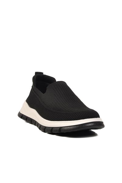 WALKWAY Black White Mesh Lightweight Flexible Breathable Men's Sports Shoes Point m
