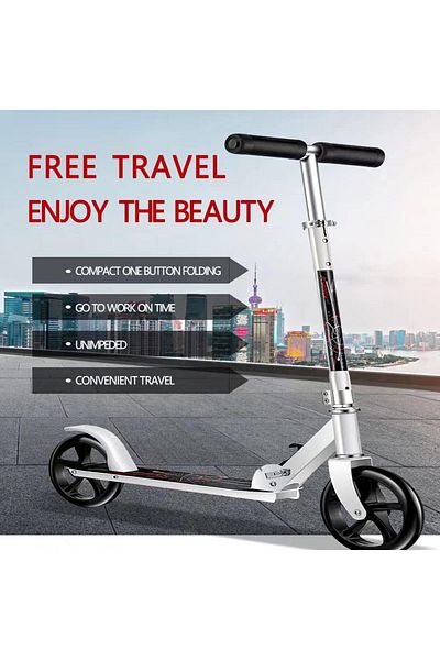 Saharaz Kids Scooter, Foldable with 3 Adjustment Levels Handlebar, with Anti-skid wear-resistant wheel
