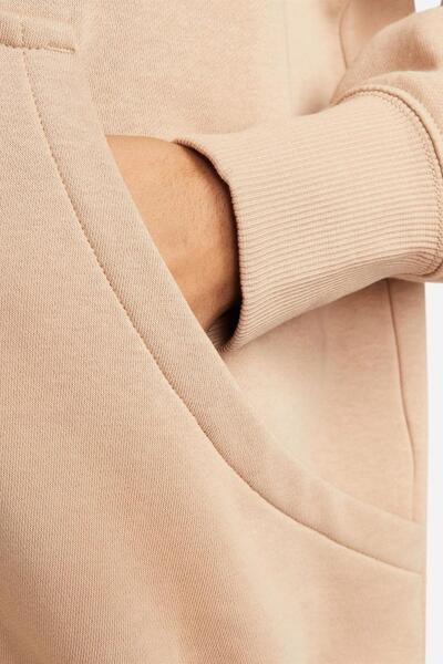 Nike Αθλητικά ρούχα Phoenix Fleece Oversized Hoodie Full Zip Loose Fit Γυναικείο φούτερ με κουκούλα μπεζ