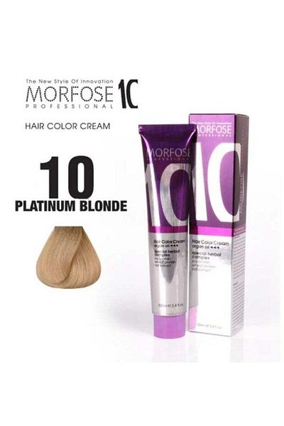 Morfose Morfose 10 Platinum Blonde Hair Color Cream 100ml with Argan Oil