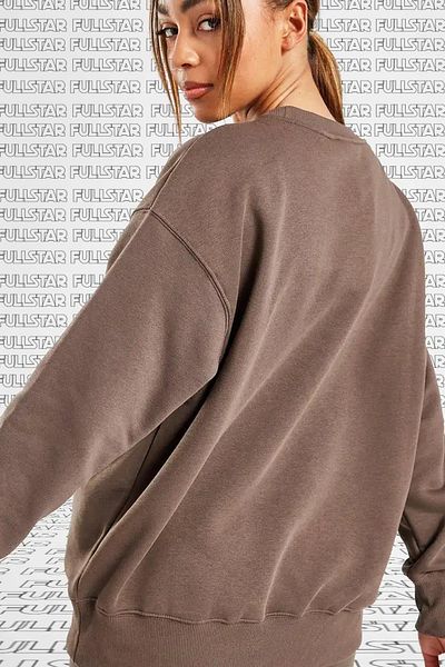 Nike Дамски суичър Phoenix Fleece Oversize - Tial Collection Crew, кафяв