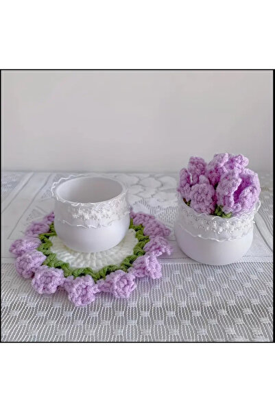 Sheinshine Mini buchet tricotat pătură suport vază buchet