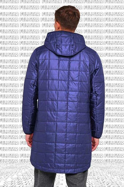 Nike Navy Blue Synthetic Midi Parka - Navy Slim Long Jacket Coat
