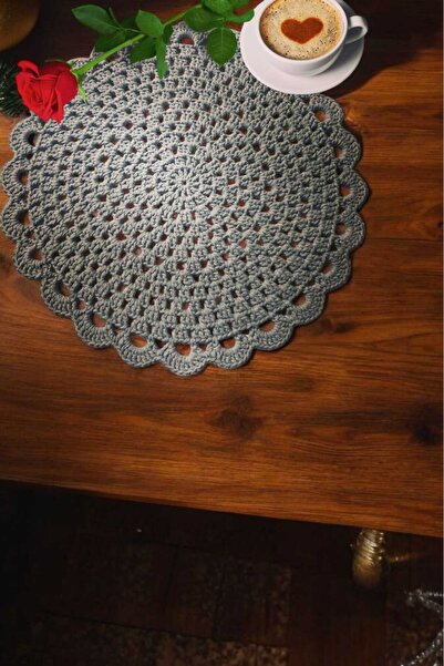 Örgü Sanatı Örgü Cotton Makrome 6 Kişilik Supla Takımı