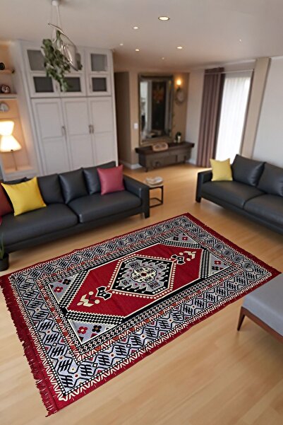 mdhomecarpet Türkiye Şark Köşesi Halısı - Otantik Kilim Desenli, Doğal Dokulu...