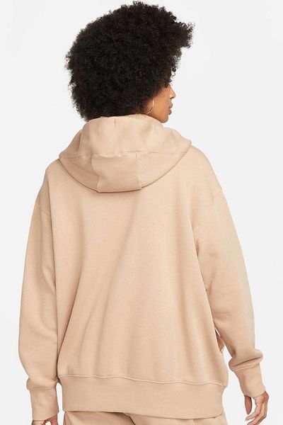 Nike Αθλητικά ρούχα Phoenix Fleece Oversized Hoodie Full Zip Loose Fit Γυναικείο φούτερ με κουκούλα μπεζ