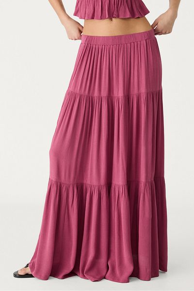 Stradivarius Boho midi skirt