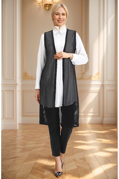 RESPİRO Light Soft Lace Simple Women's Vest, Large Size, Mother's Vest