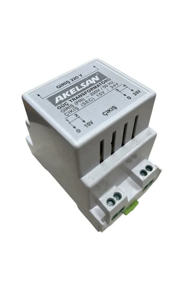 Akelsan Zil Trafosu 15-24 Volt 15 Watt Raylı Trafo Akelsan
