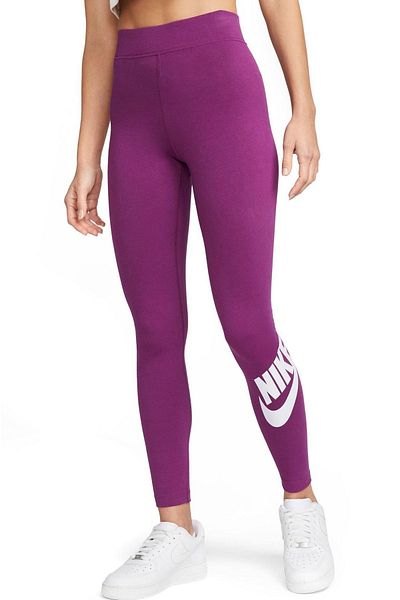 Nike Sportswear Club Leggings cu talie înaltă Leggings mov din bumbac cu talie înaltă