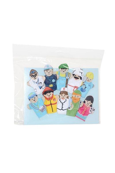 NS SHINE BEAUTY Children And-5197 Professions Finger Puppet 10Pcs -Anatolian Toy