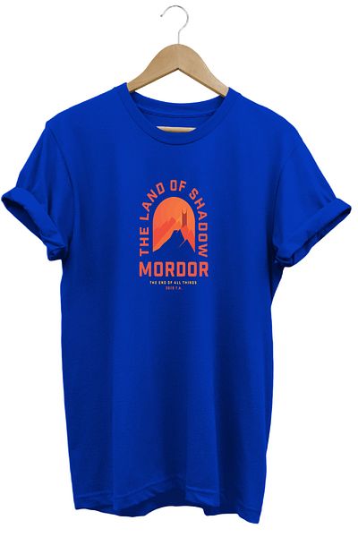 remonz Lotr Lord of the Rings Mordor με εμπριμέ κοντομάνικο μπλουζάκι από βαμβακερό λαιμόκοψη