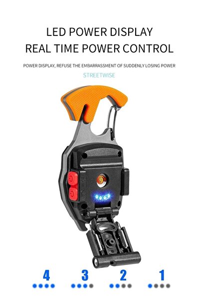 Janva Kamp Feneri Çok Fonksiyonlu Fener Anahtarlık Usb Çakmak Cam Kırıcı Kesici Düdük Tornavida Açacak