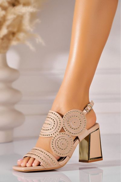 Joana Sandale Elegante din Piele Ecologica Intoarsa dama Kaki Baylea