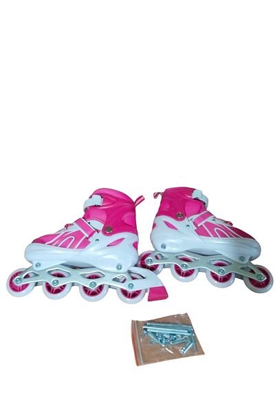 CANSPORT Concept Can Sport Pink Lighted Adjustable Training Skating and Protection Set 30-33