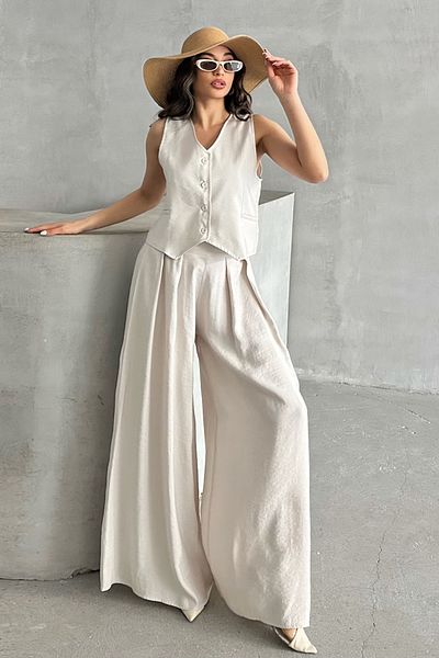 MD trend Women's Vest and Loose Trousers Double Set