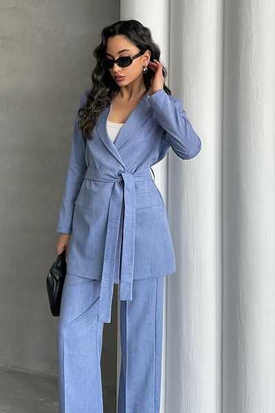 MD trend Women's Oversize Blazer and Straight Pants Set