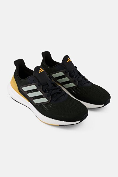 adidas Men Pureboost 23 Lace Up Running Shoes, Black