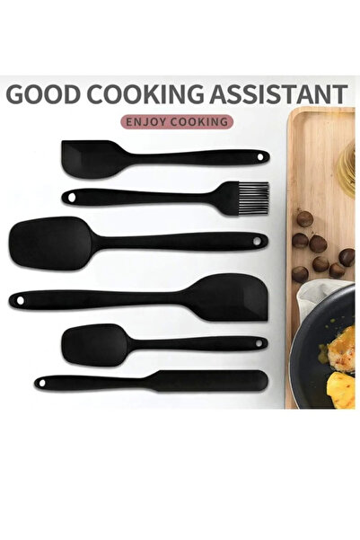 altınmutfak 6lı Takım Yanmaz Yapışmaz Mutfak Pasta Slikon Yumurta Fırçası Kaşık Bıçak Spatula Seti
