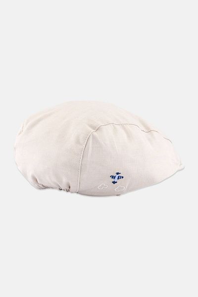 Sergent Major Toddlers Girl Embroidered Beret Hat, Beige