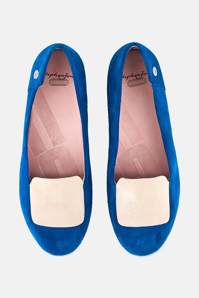 Fitflop X Stephen Jones Women Suede Slip On Flats, Blue