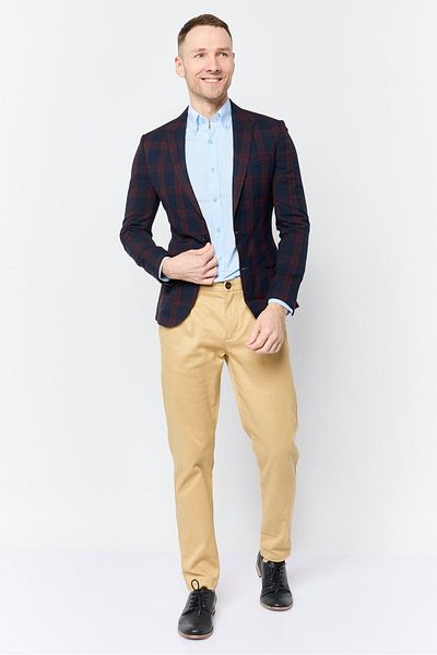 Asos Design Men Super Skinny Fit Plaid Semi Formal Blazer, Multicolor