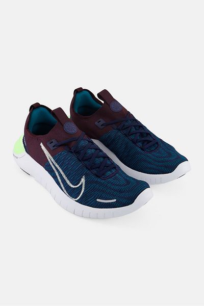 Nike Men Free Rn Flyknit Lace Up Running Shoes, Multicolor
