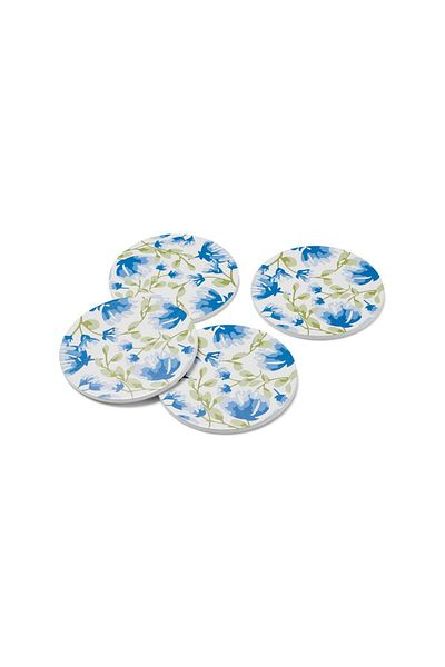 Tchibo 4 Pieces Drink Coasters 9 Dia cm, White