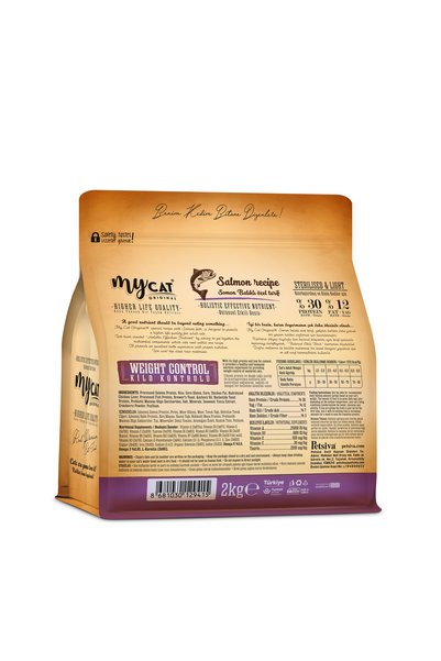 My Cat Mycat Az Tahıllı Somon Balıklı Diyet & Kısır Kedi Maması 2kg
