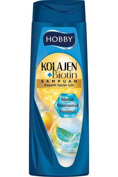 Hobby Shampoo for Dandruff Hair Collagen Menthol & Panthenol 480 ml