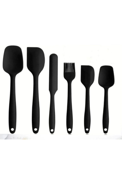 altınmutfak 6lı Takım Yanmaz Yapışmaz Mutfak Pasta Slikon Yumurta Fırçası Kaşık Bıçak Spatula Seti
