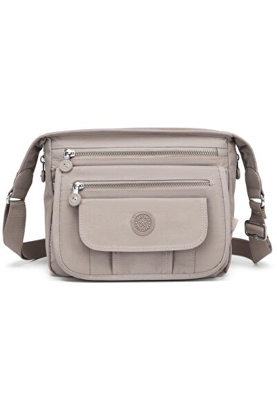 SMART BAGS SMARTBAGS KRİNKIL KUMAŞ KADIN ÇAPRAZ ÇANTA 2022-3005 AÇIK VİZON