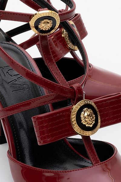 LuviShoes Γυναικεία παπούτσια με τακούνι PEAL Claret Red λουστρίνι