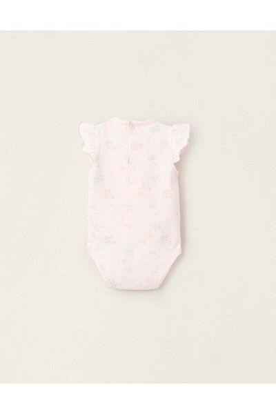 Ziddy Bodysuit with Motif and Ruffles for Newborn Girls 'Nemo', Light Pink