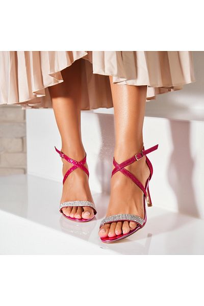 Joana Elegant Glitter Sandals for Women Fuchsia Yuria