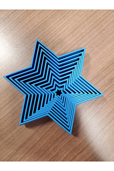 hediyecik Fractal Fidget Stress 3d Stres Ve Kaygı Giderici Duyusal Oyuncak Mavi