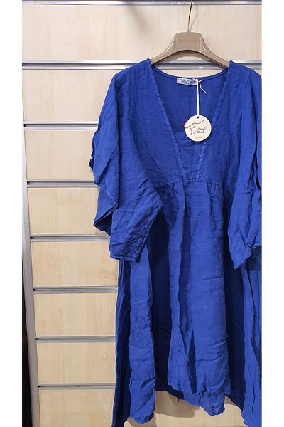 Park Moda Rochie scurtă de in cu mâneci volanate