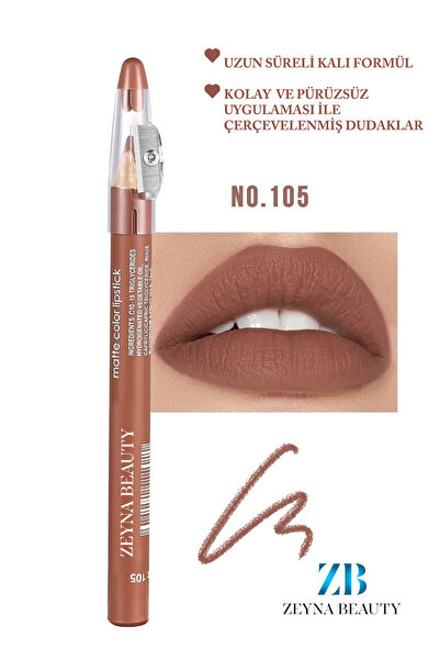 ZEYNABEAUTY Jumbo Dudak Kalemi Suya Dayanıklı -Matte Jumbo Lipliner Waterproof