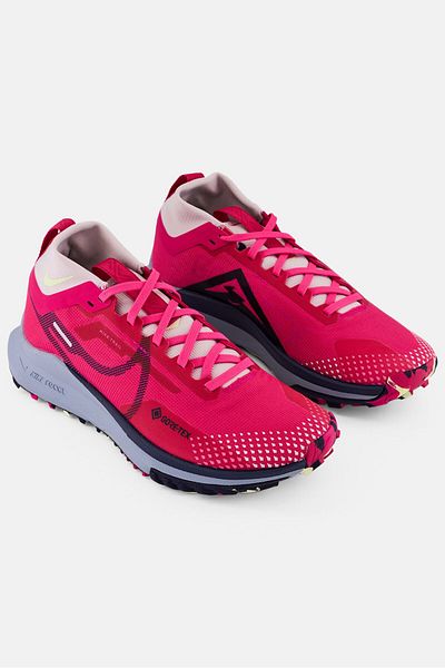 Nike Women React Pegasus Trail 4 Gtx Lace Up Running Shoes, Dark Pink