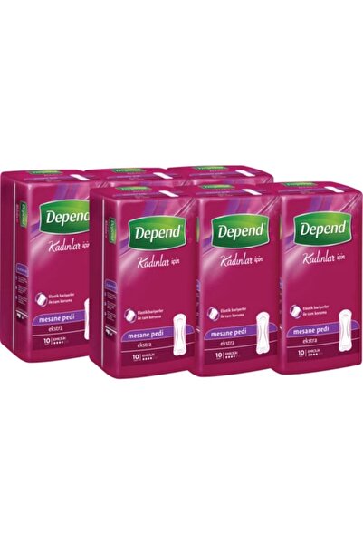 Depend MESANE PEDİ KADIN EKSTRA 10 LU 6 PAKET