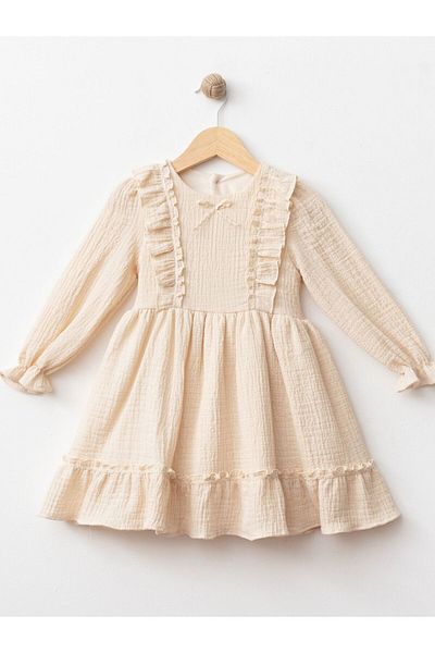 Cherrys Bebek Lace Muslin Girl's Dress